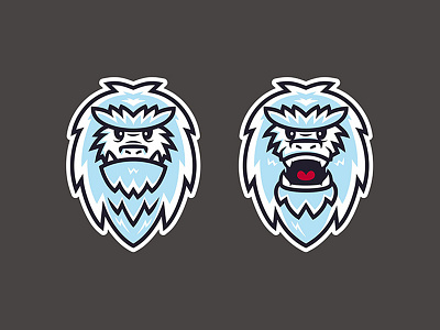 Yeti blue cold logo mascot monster polar snow winter yeti