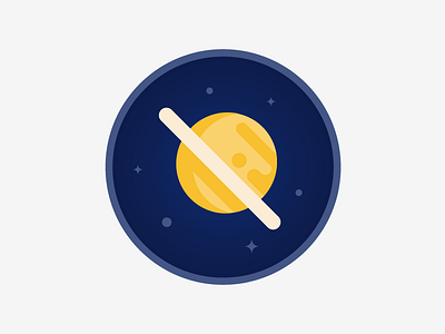 Saturn badges icons illustration space
