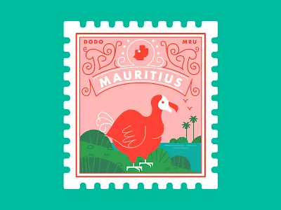 Mauritius africa dodo illustration mauritius postage stamp stamp travel