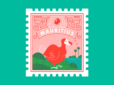 Mauritius africa dodo illustration mauritius postage stamp stamp travel