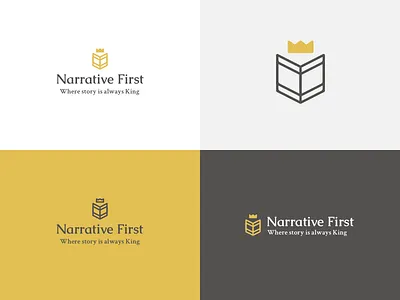 Narrative First logo book brand crown logo not transformers
