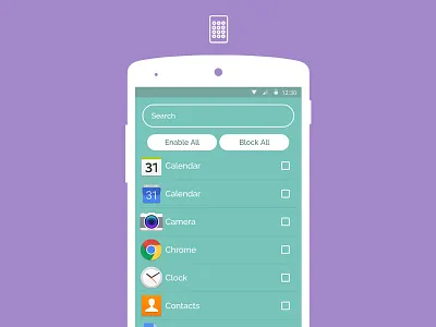 Math App Selection android app color design flat icons jakt math search selection ui ux