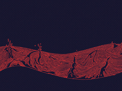 Rough Waters design line work ocean texture water
