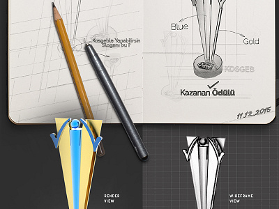 KOSGEB AWARD award concept kosgeb sketch