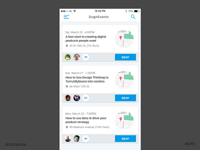 070 - Events Listing .sketch 070 dailyui event listing freebie sketch