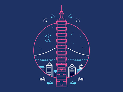 Taipei, Taiwan illustration jayseejay taipei taiwan