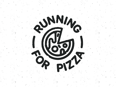 Running For Pizza fitness food illustration pizza running
