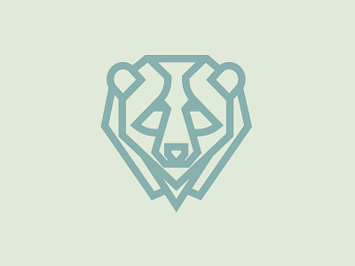 Bear Logo bear heavy icon logo mark thick lines