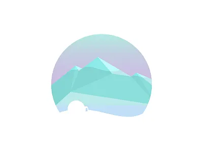 Winter Morning ice igloo illustration landscape minimal morning mountain winter