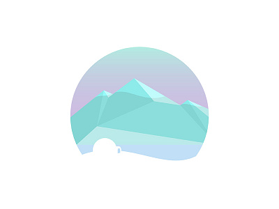 Winter Morning ice igloo illustration landscape minimal morning mountain winter