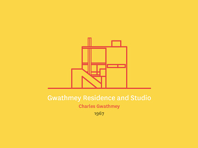 Gwathmey Residence and Studio architecture design graphic icon iconography illustration user interface visual