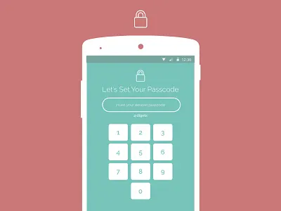 Math App Passcode android app color design flat icons jakt keyboard lock math ui ux