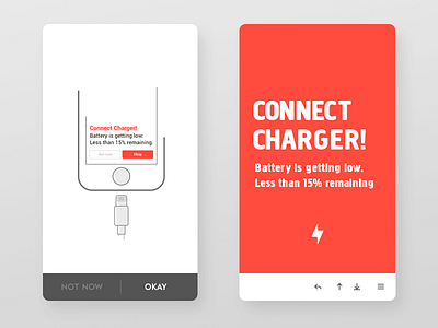 Alert alert battery clean concept illustration inspiration low minimal pinterest vectors