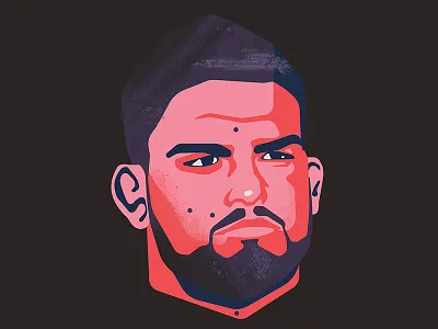 Kelvin Gastelum artwork brazil brush fighter man portrait strong ufc usa woman