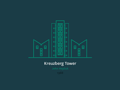 Kreuzberg Tower by John Hejduk architecture design graphic icon illustration postmodernism visual