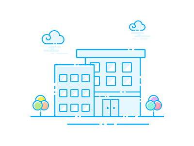 Buildings buildings icon illustration life ui