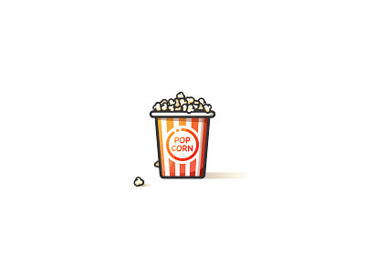 Popcorn eat icon movie popcorn red sketch ui yellow