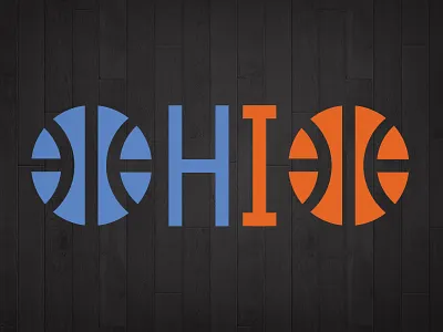 OHIO Dribbbler blue and orange cavaliers cleveland cavs ohio