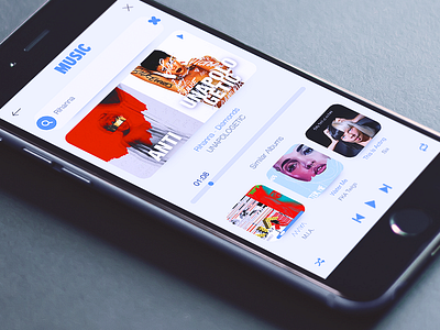 Music Player albums app clean design music player rihanna ui ux