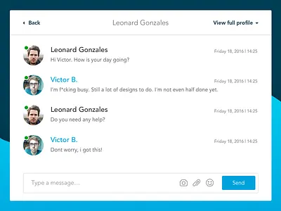 Day 005 - Chat UI 30 days blue chat dailyui design ui