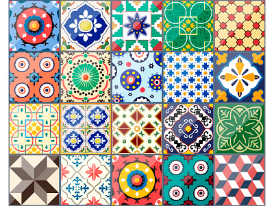 Azulejo Patterns ceramic geometric moroccan mosaic ornamental portuguese spanish talavera texture traditional vintage wall