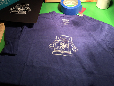 Cog Screenprint Test chatbot chatops cog operable robot screenprint t shirt