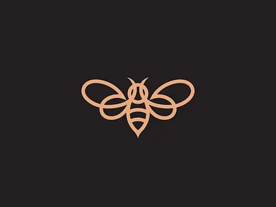 Bee bee fly honey logo mark symbol