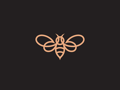 Bee bee fly honey logo mark symbol