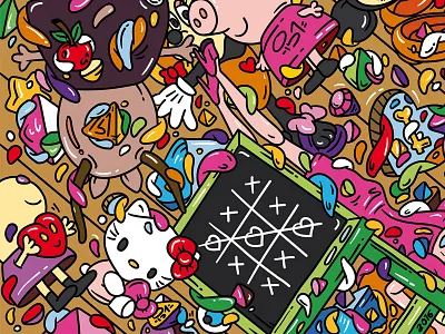 Oldtoyzs (closeup) art characters colors concept culture cute idro51 illustration pop surrealism toys