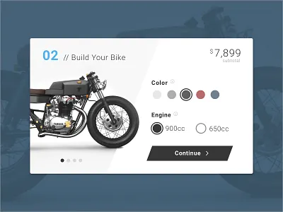 Customize Product 033 bike custom product customize product daily100 dailyui dailyui100 motorcycle product detail ui ux