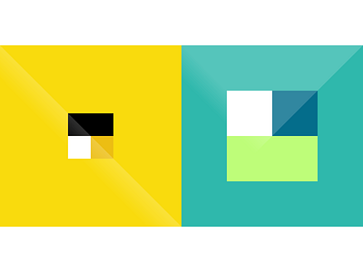 RezolvIT black blue colors experiment green palette shapes squares white wip yellow