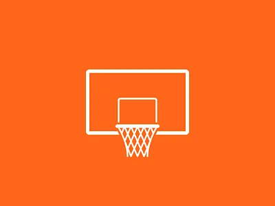 Backboard Icon ball basket basketball design hoop icon line lines orange