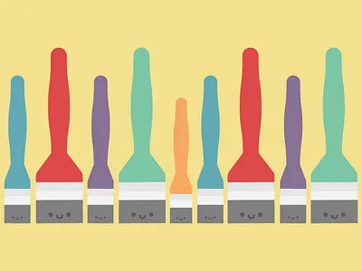 Paint Brushes art brush cute kawaii paint paintbrush