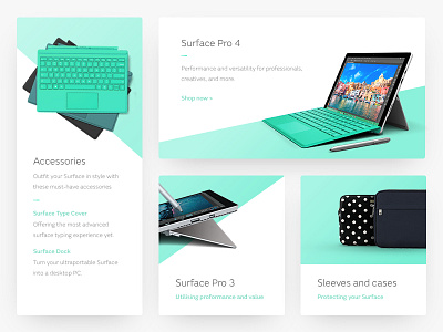 Surface Pro UI Elements colour elements gradient minimal surface pro technology ui