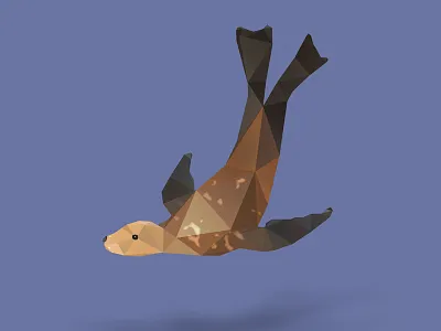 Sea Lion. animals inspire low poly low polygon photoshop sea lion seal vector vector art
