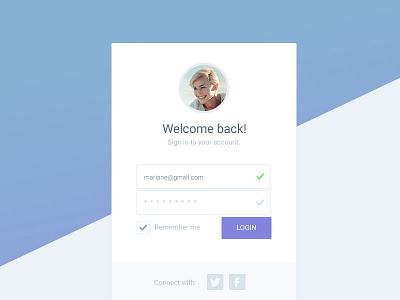 Login Form Clean Design admin app clean design form login minimal mobile remote ui web