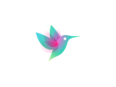 Colibri mark bird colibri colors humming bird hummingbird logo mark wip