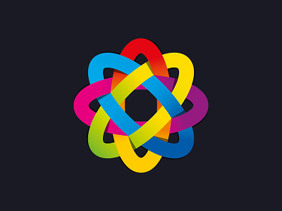 Atoms Of Change Logo action activism atoms blend change circle colourful diversity people teamwork