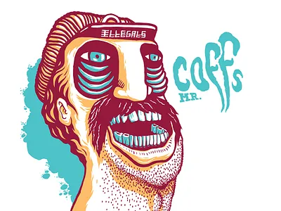 Mr. Coffs colors illustration mrcoofs mustache