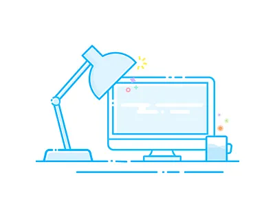 Working Desk desk icon illustration ui