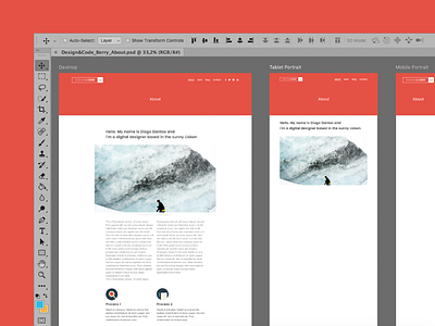 Design&Code v2 Preview design designcode free freebie layout portfolio psd resources user interface wip
