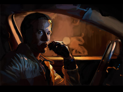 Driver digitalpainting drive film photoshop ryangosling