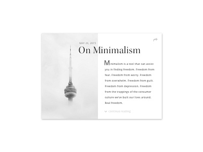 Blog Post 035 blog card blog post clean daily100 dailyui dailyui100 minimal minimalism simple ux white