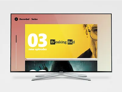 Daily UI :: 24 - TV App daily ui dailyui flat tv app