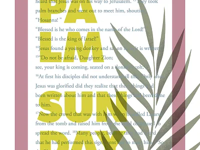 Palm Sunday futura garamond hosanna jesus palm palm sunday sunday