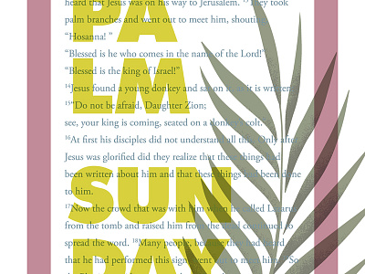 Palm Sunday futura garamond hosanna jesus palm palm sunday sunday