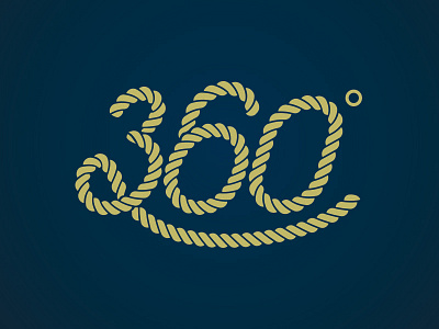 360 logo rope typography