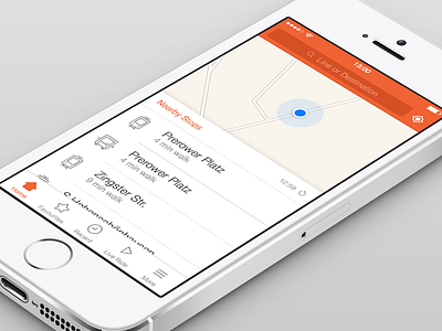 Moovit iOS App Redesign - Home app clean icons ios light moovit redeisgn
