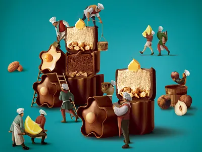 Sweets chocolate characters chocolate depot wpf food illustration fruit illustration nestle packaging painting product sweets vadim briksin