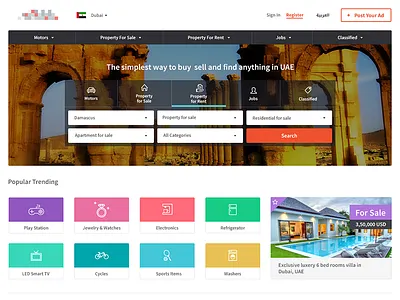 Classified Portal classified portal property finder ui ux web app web design